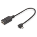 Digitus USB Adapter / Converter, OTG, micro B/M - A/F, 0.15m
