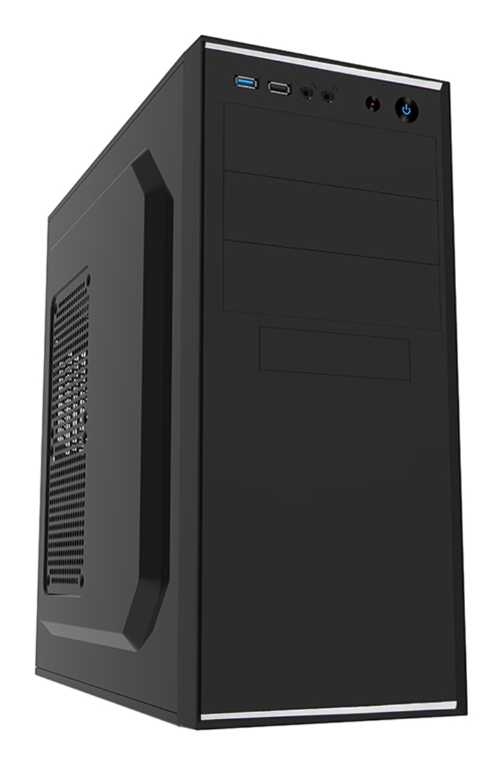 Jet Stream Mid Tower 1 x USB 3.0 / 1 x USB 2.0 Black & Silver Case with 500W PSU thumbnail