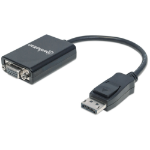 Manhattan 151962 video cable adapter 5.91" (0.15 m) DisplayPort VGA (D-Sub) Black
