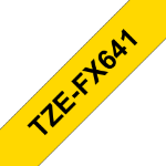 Brother TZE-FX641 labelprinter-tape Zwart op geel TZ