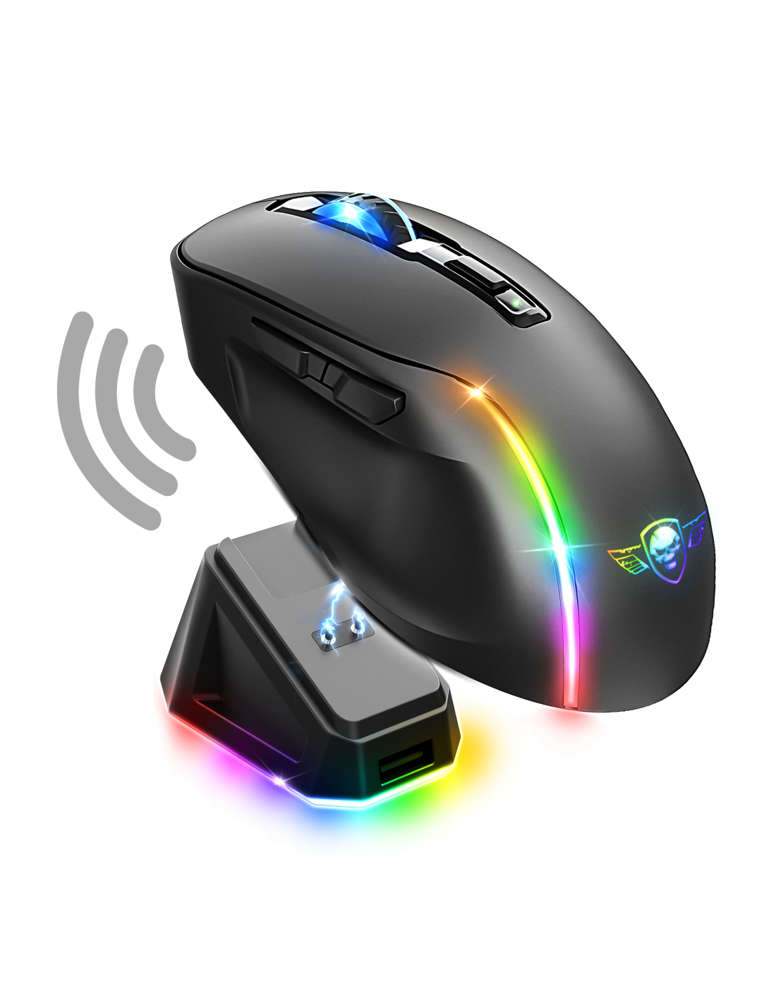 Spirit of Gamer S-EM50BK mouse Gaming Right-hand RF Wireless + Bluetoo