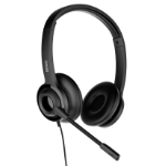 Deltaco DELO-0651 headphones/headset Wired Head-band Office/Call center USB Type-A Black