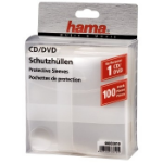 Hama CD/DVD Protective Sleeves, Pack of 100 100 discs Transparent