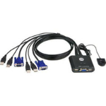 ATEN CS22U KVM switch Black