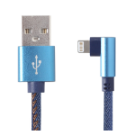 Gembird CC-USB2J-AMLML-1M-BL Lightning-kabel Zwart, Blauw