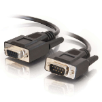 C2G 1ft (0.3m) DB9 M/F Serial RS232 Extension Cable - Black