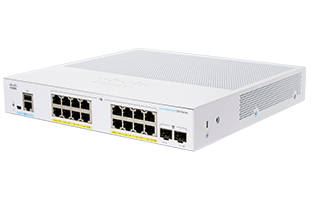 Image of Cisco CBS350-16P-E-2G-EU network switch Managed L2/L3 Gigabit...