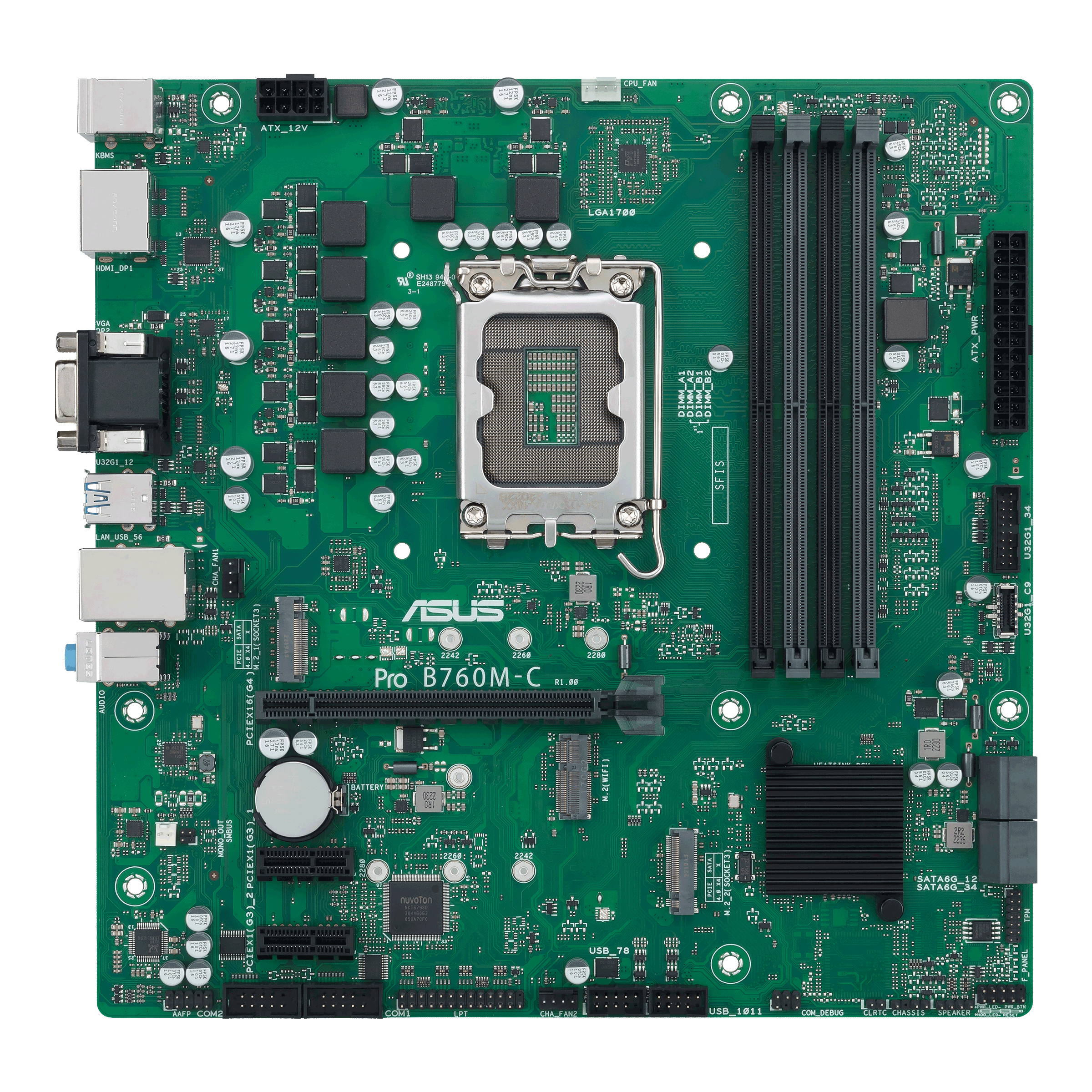 Image of ASUS PRO B760M-C-CSM Intel B760 LGA 1700 micro ATX