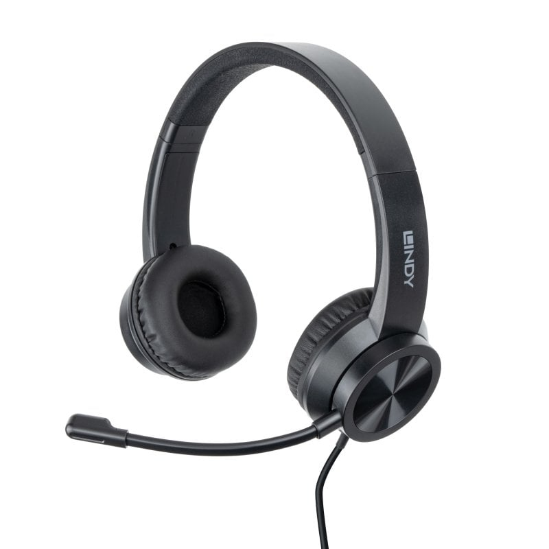 Lindy USB-C Office Headset with USB A to C Adapter