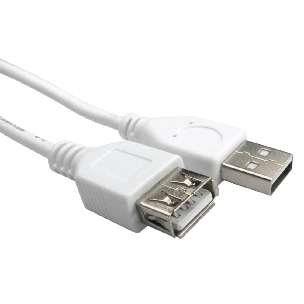 99CDL2-020ST-WT CABLES DIRECT CDL 12CM USB 2.0 A F -  A M WHITE