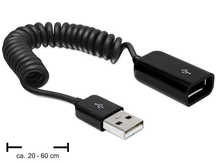 DeLOCK USB 2.0 0.6m USB cable USB A Black