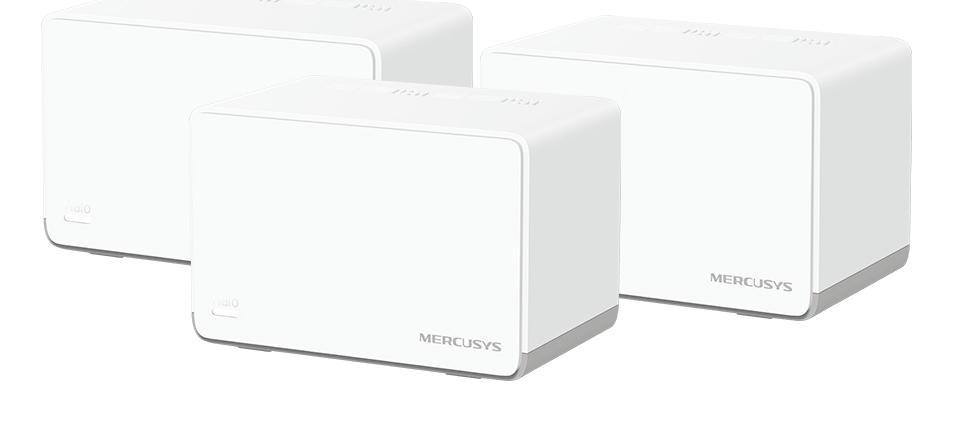 HALO H70X(3-PACK) MERCUSYS Halo H70X V1 - WLAN-System - 3 Router - bis zu 557 m? - Netz 1GbE - Wi-Fi 6 - Router - WLAN