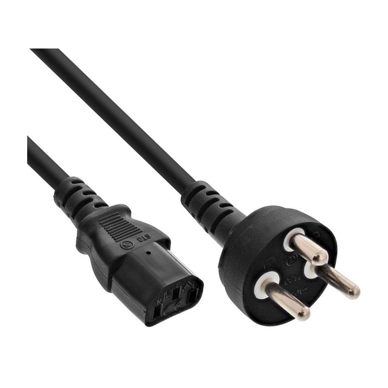 Image of FDL 2M DANISH MAINS CABLE - DANISH PLUG TO C13 IEC SOCKET