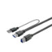 Vivolink PROUSB3AB10C-DUAL USB cable USB 3.2 Gen 1 (3.1 Gen 1) 10 m USB A USB B Black