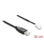 DeLOCK Fan Cable USB 2.0 Type-A male to 3 pin (2 pins connected) fan connector male 30 cm