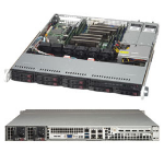 Supermicro SYS-1028R-MCTR server barebone Intel® C612 LGA 2011 (Socket R) Rack (1U) Aluminium, Black