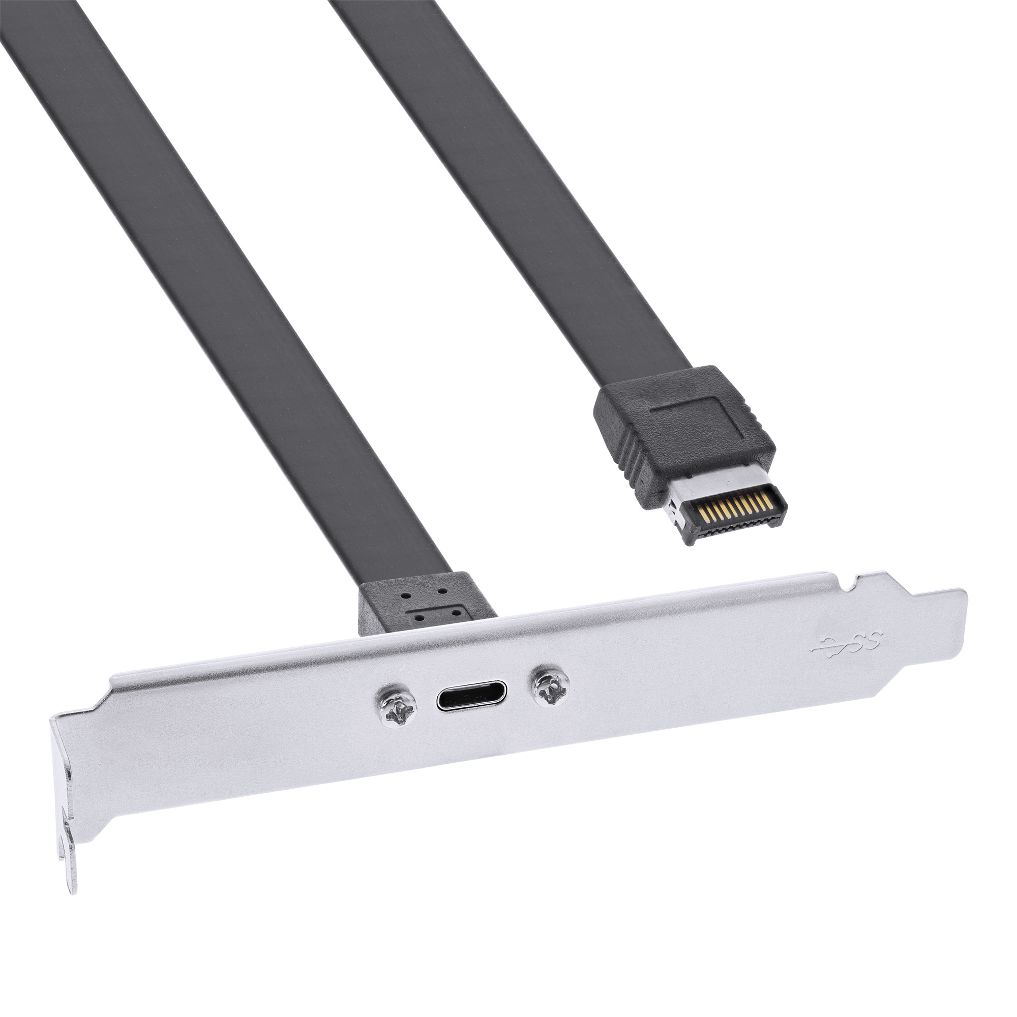 33446H INLINE INC PCI Slotblende - USB-C zu USB 3.2 Frontpanel Key-A intern - 0,5m