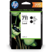 HP Paquete de 2 cartuchos de tinta DesignJet 711 de 80 ml, negro