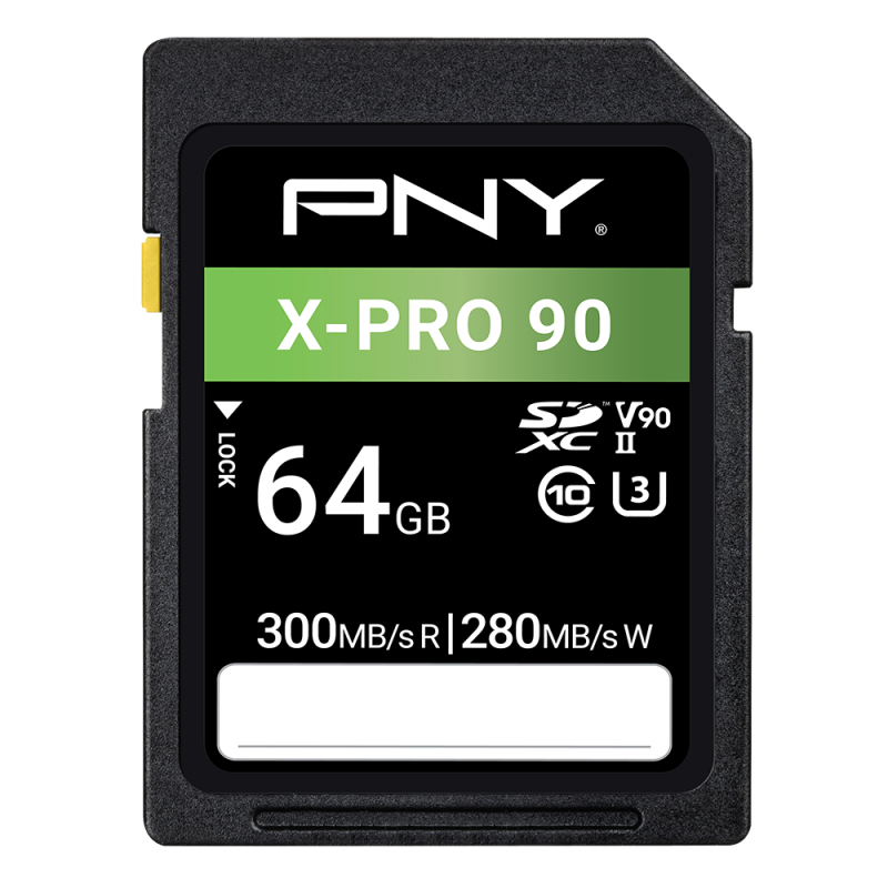 Image of PNY X-PRO 90 64 GB SDXC UHS-II Class 10