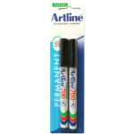 ARTLINE 700 PERMANENT MARKER 0.7MM BULLET BLACK PACK 2