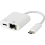 eSTUFF USB-C LAN Charging Adapter USB 3.2 Gen 1 (3.1 Gen 1) Type-C 1000 Mbit/s White  Chert Nigeria