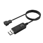 Akasa AK-CBFA10-60BK cable gender changer 3-pin or 4-pin USB Type-A Black
