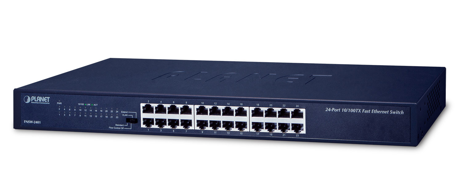 PLANET FNSW-2401 network switch Unmanaged Fast Ethernet (10/100) 1U Blue