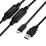 Microconnect USB3.1CA10AMP USB cable 10 m USB 3.2 Gen 1 (3.1 Gen 1) USB C USB A Black