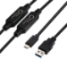 Microconnect USB3.1CA10AMP USB cable 10 m USB 3.2 Gen 1 (3.1 Gen 1) USB C USB A Black