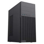 CIT Academy Mid-Tower Office PC Case With USB Type C and 80mm Rear Black Fan and 500W Power Supply Included
