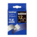 Brother Gloss Laminated Labelling Tape - 12mm, Gold/Black label-making tape TZ