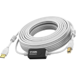 Vision White USB 2.0 Cable 15m
