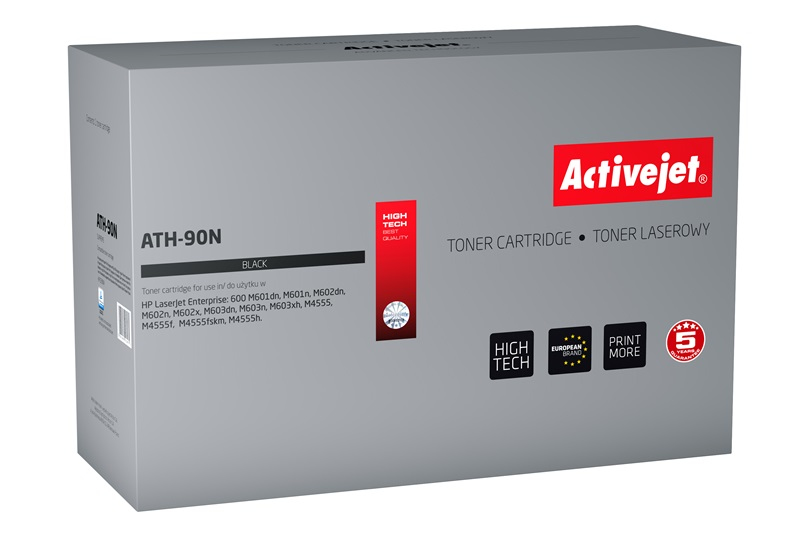 Activejet ATH-90N toner (replacement for HP 90A CE390A; Supreme; 10000 pages; black)