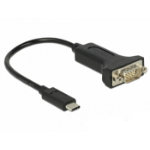 DeLOCK 63908 serial cable Black 0.15 m DB-9