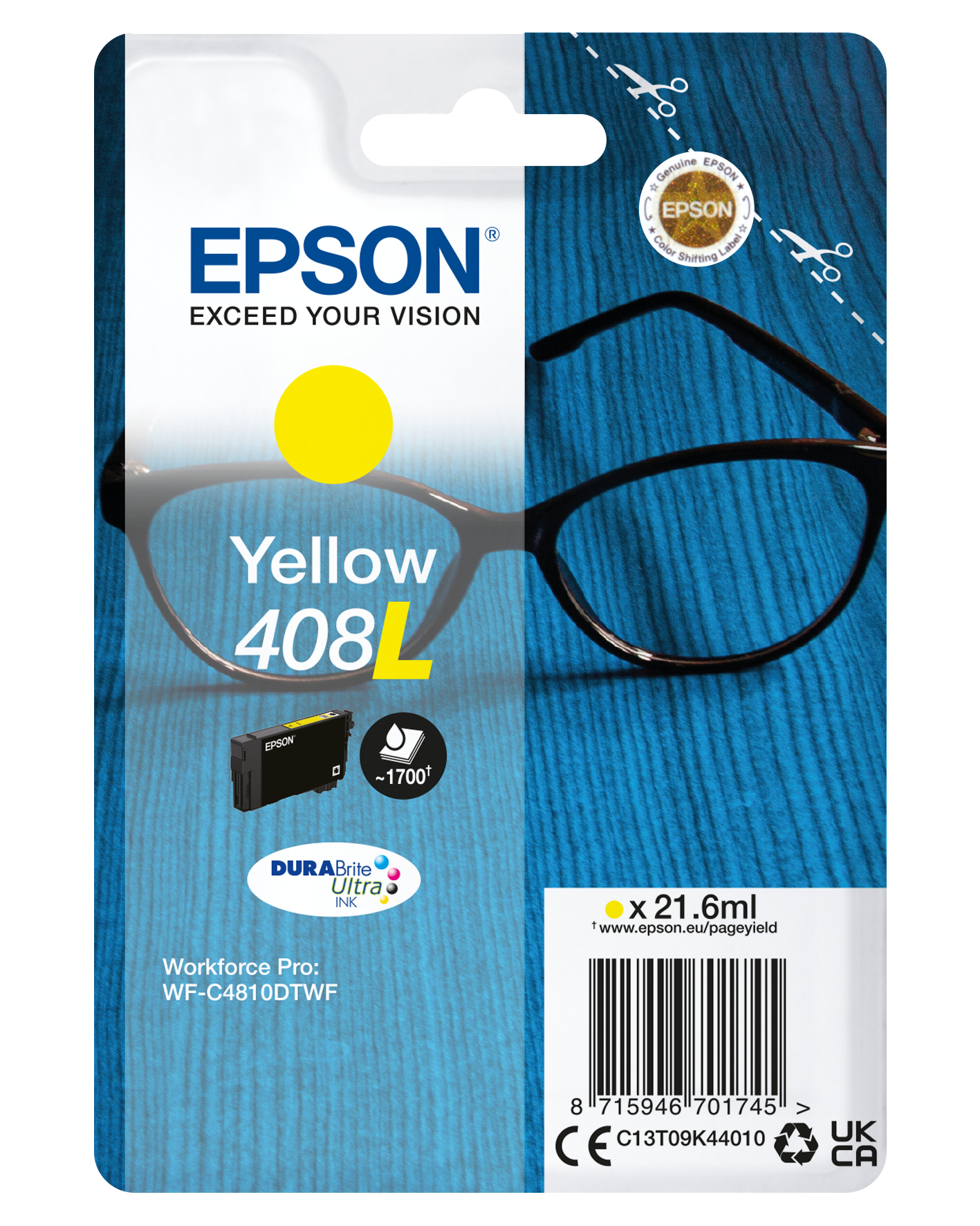 Image of Epson C13T09K44010/408L Ink cartridge yellow high-capacity, 1.7K...