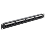 connektgear 24 Port Patch Panel (Cat6) IDC Punch Down 19 inch + Lacing Bar
