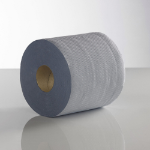 SIRIUS 2 Ply blue laminated embossed centrefeed 120m rolls - 6 rolls 166mm width 60mm core
