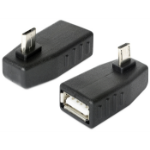 DeLOCK 65473 tussenstuk voor kabels micro USB USB 2.0 Zwart