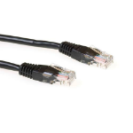 ACT Black 1 metre UTP CAT5E patch cable with RJ45 connectors