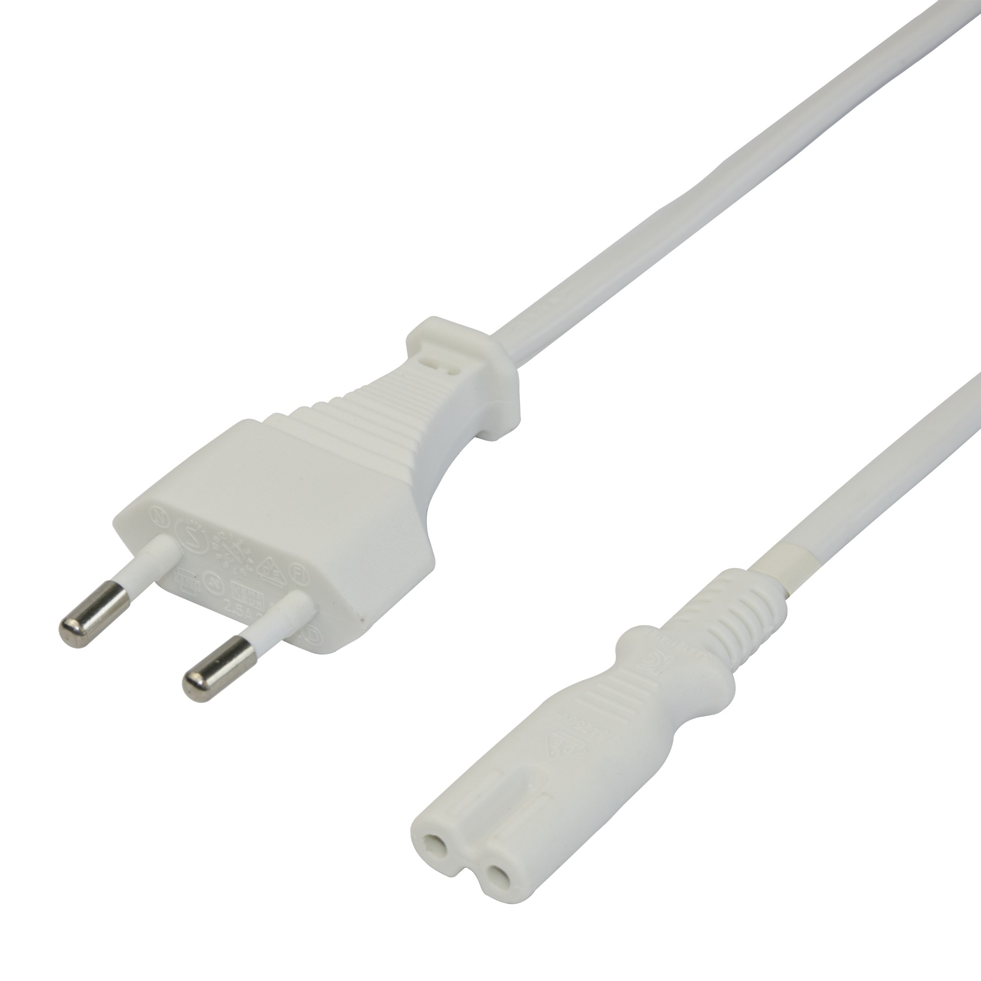 EU Product - Power cable CEE 7/16 - C7, 1.5m - White thumbnail