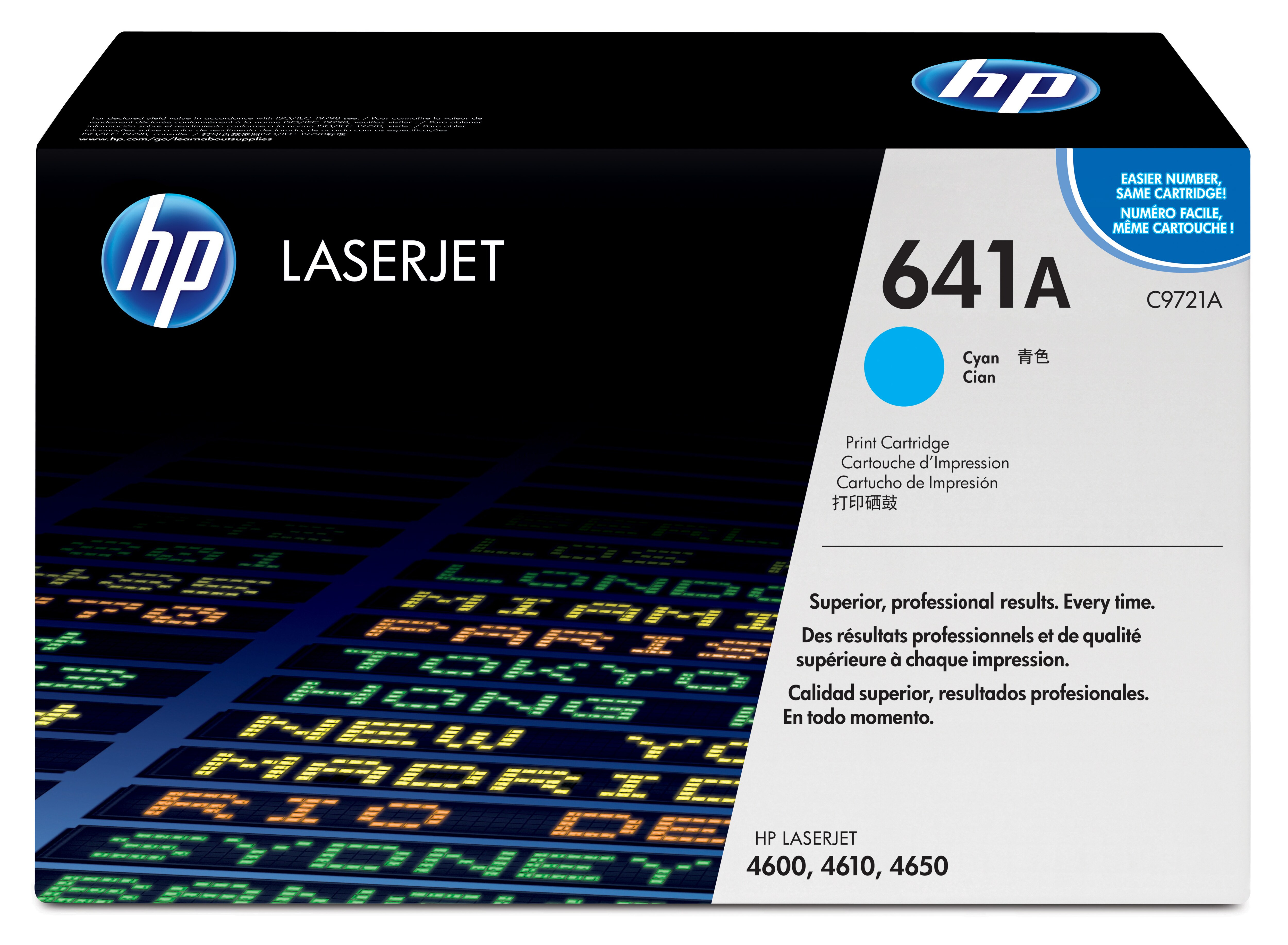 Image of HP C9721A/641A Toner cartridge cyan, 8K pages/5% for Canon...