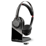 POLY Voyager Focus UC B825-M Headset Wireless Head-band Office/Call center Bluetooth Black