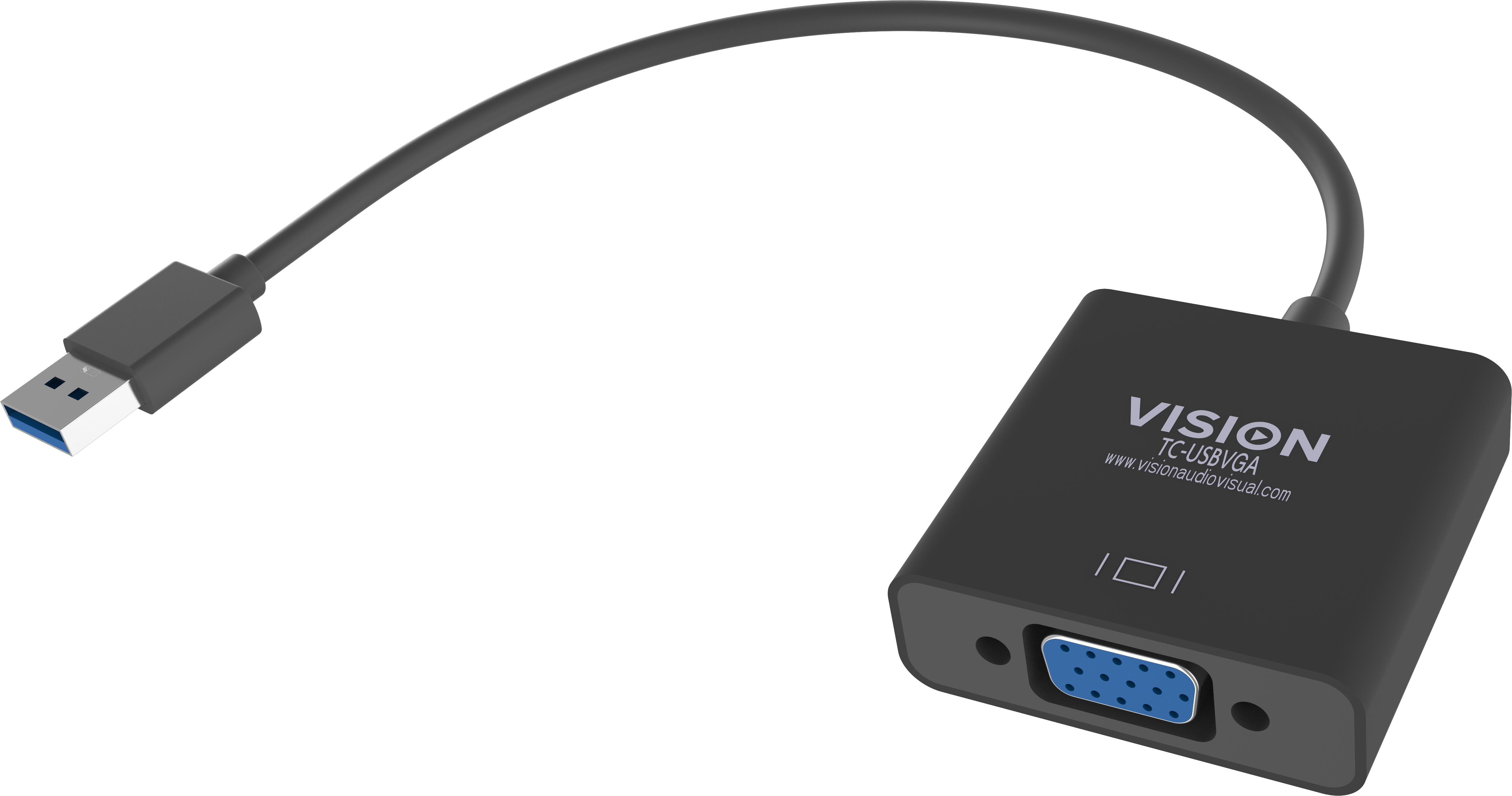 Image of Vision TC-USBVGA USB graphics adapter 1920 x 1080 pixels Black
