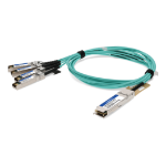 AddOn Networks QSFP-4SFP25G-AOC1M-AO InfiniBand/fibre optic cable 39.4" (1 m) QSFP28 4x SFP28 DAC Aqua color, Stainless steel