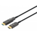 Manhattan HDMI to Micro HDMI Plenum-Rated Cable, 4K@60Hz (Premium High Speed), 30m, Active, Detachable HDMI Male (Type A), Male to Male, Black, Gold Plated Contacts, Lifetime Warranty