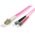 Equip LC/ST Fiber Optic Patch Cable, OM4, 3m
