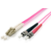 Equip LC/ST Fiber Optic Patch Cable, OM4, 5m