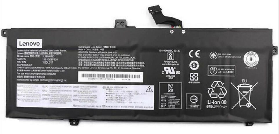 Image of Lenovo BATTERY Internal, 6c, 48Wh, LiIon, SMP - Approx 1-3 working...