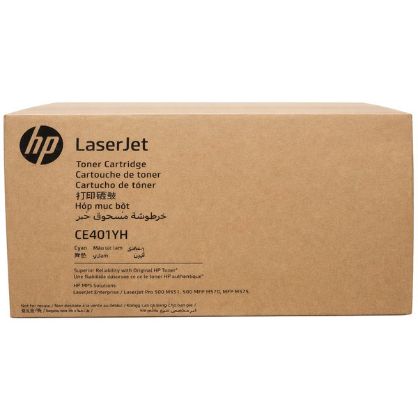 Hp Cyan Ce401yh/507A Toner Cartridge Contract. 17K Pages Iso/Iec 19798