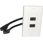 Comprehensive WP-HM2PT socket-outlet 2 x HDMI Black, White